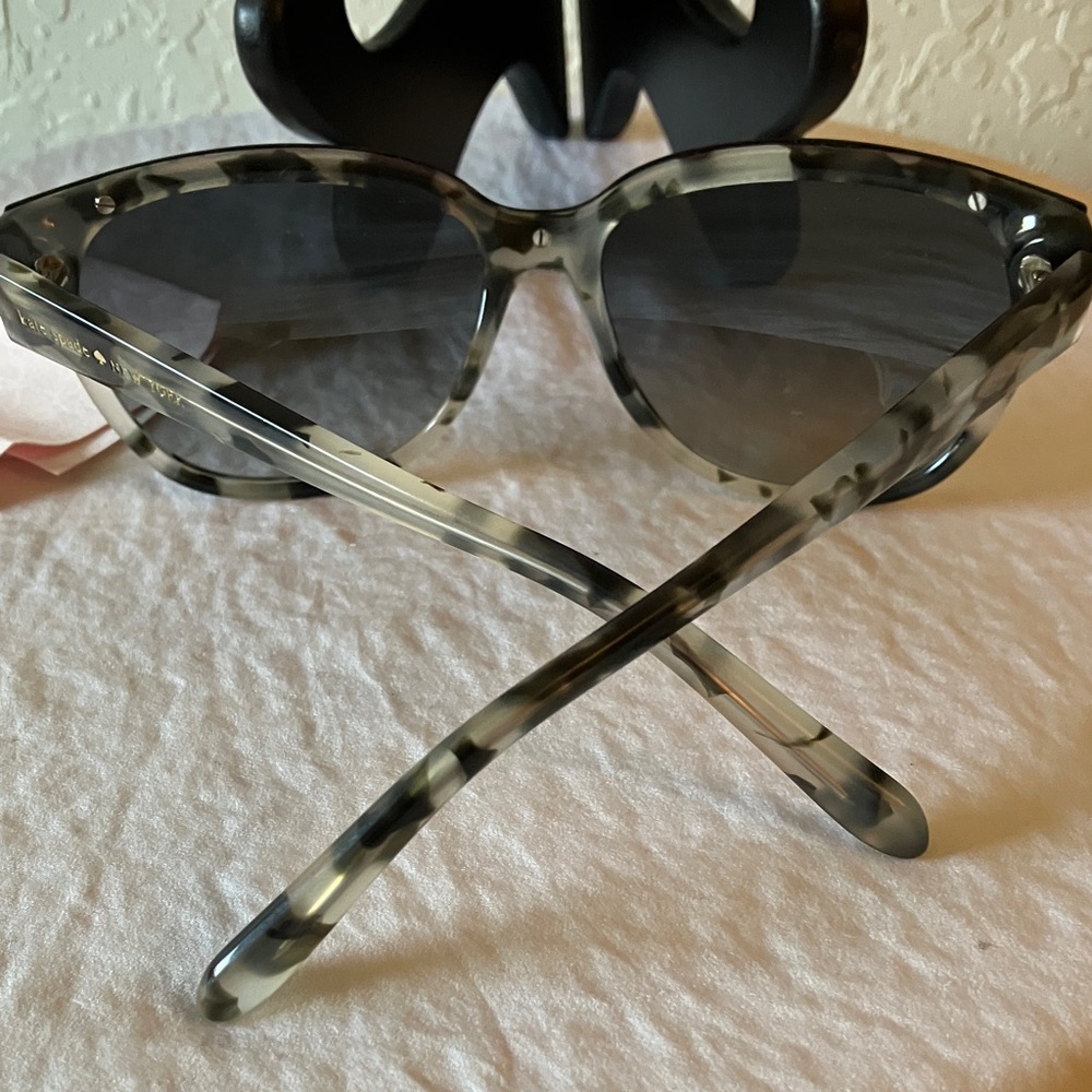 Kate Spade: Black & White Brigit Sunglasses- Black Gradient - Picture 7 of 16